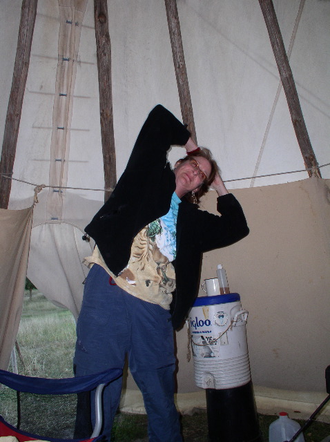 Laurie in tipi